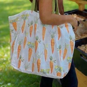 Rabbit Hill Farm Carrot Print Canvas Tote Bag